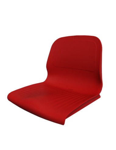 ASIENTO PVC CON RESPALDO SPARK CR M4 ROJO